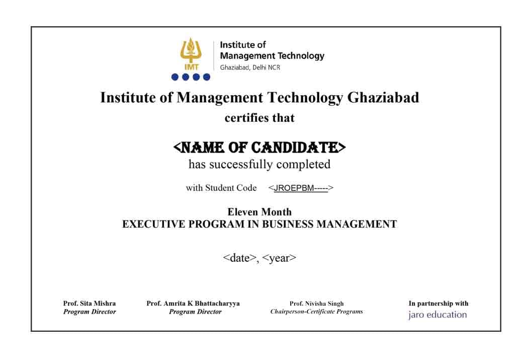 IMT CDL Online Certificate