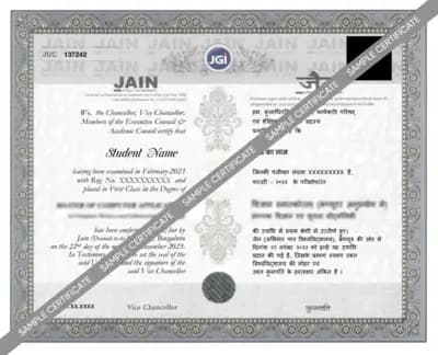 Jain University Online Certificate