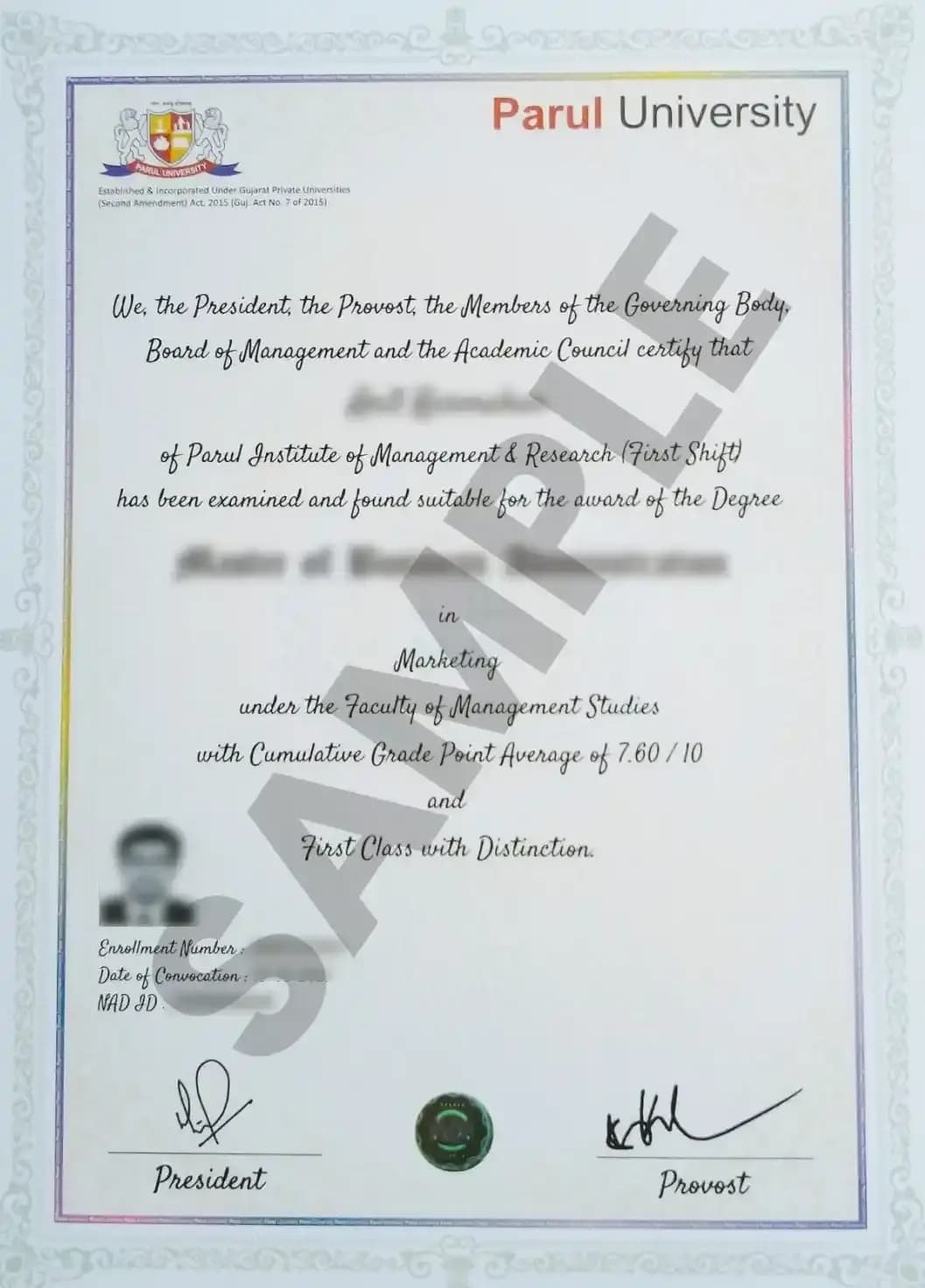 Parul University Online Certificate