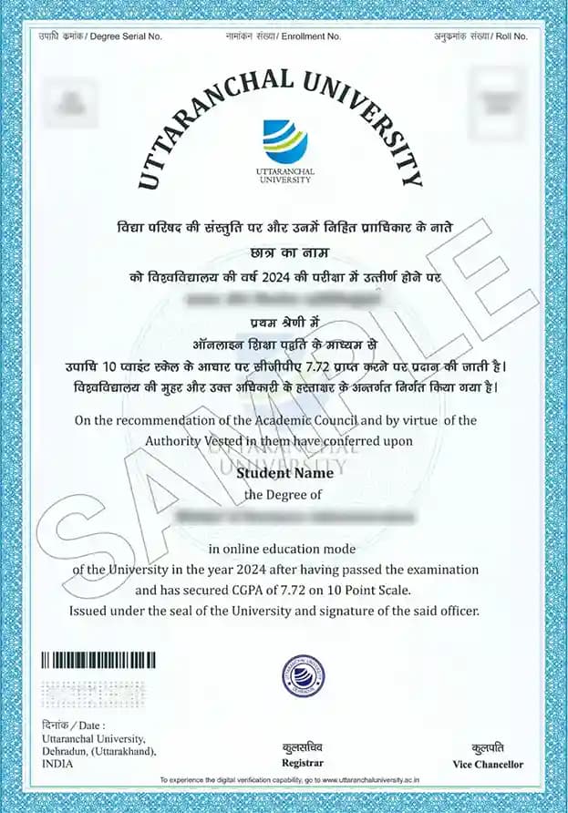 Uttaranchal University Online Certificate