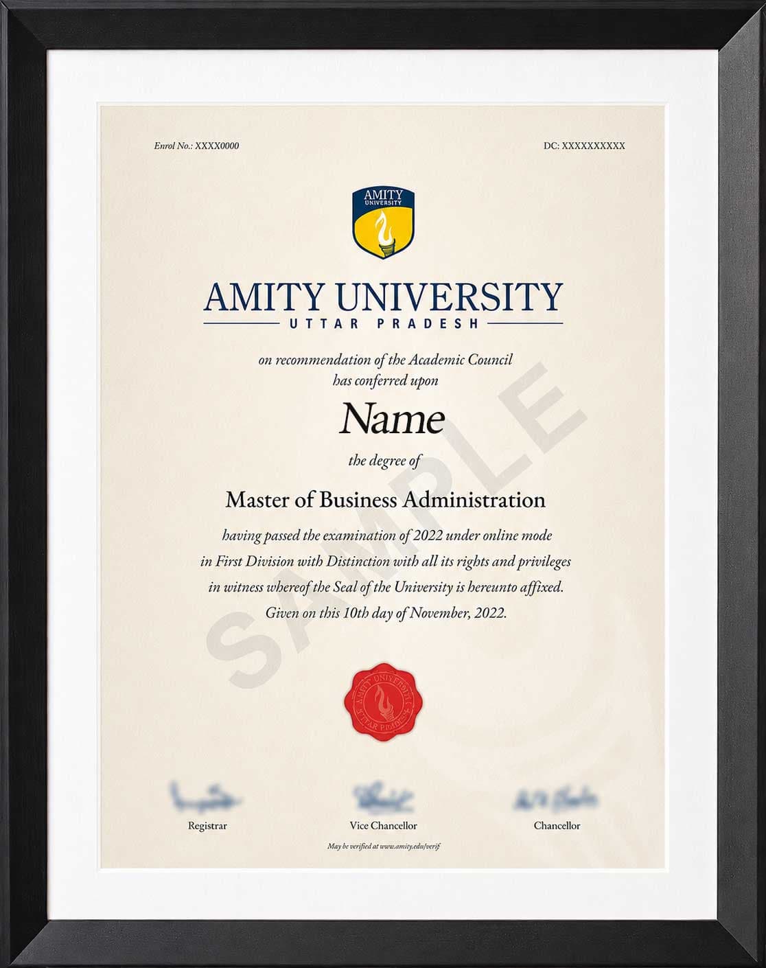 Amity University Online Certificate